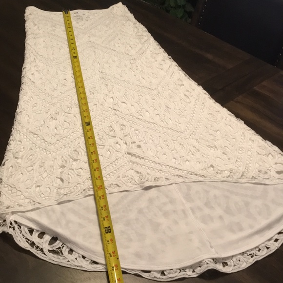 INC White Lined High Low Skirt - Picture 4 of 8